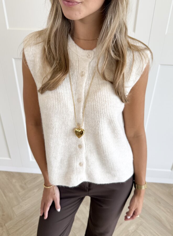 Knit gilet Jenny beige