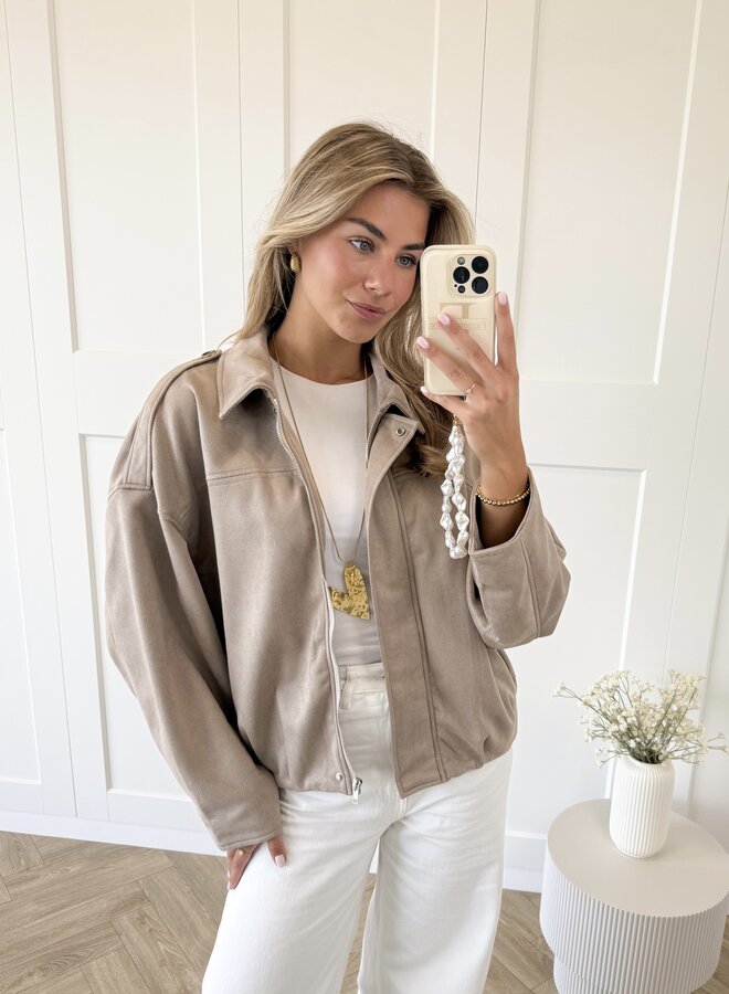 Jas lieke taupe
