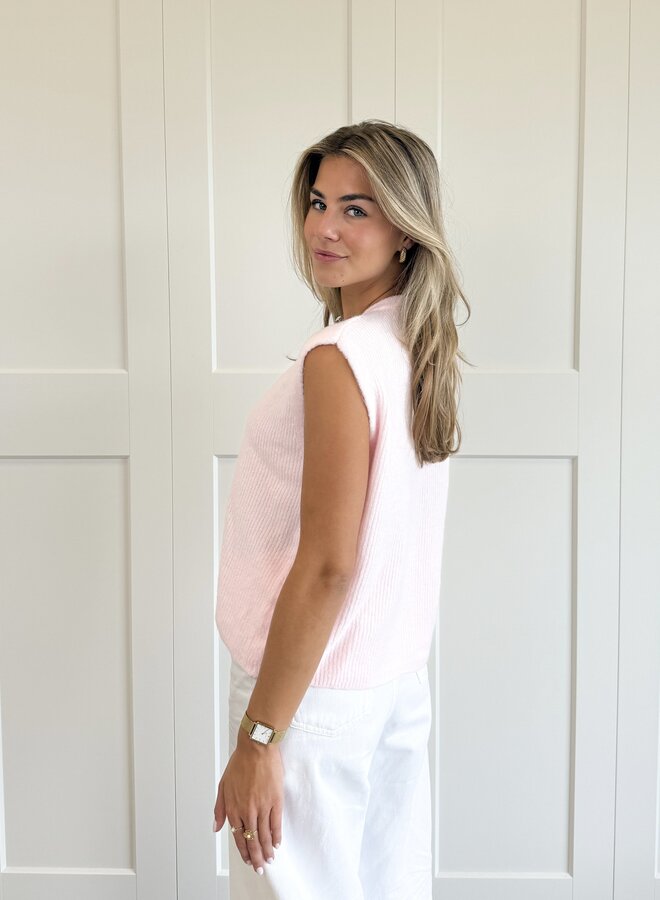 Knit gilet Jenny roze