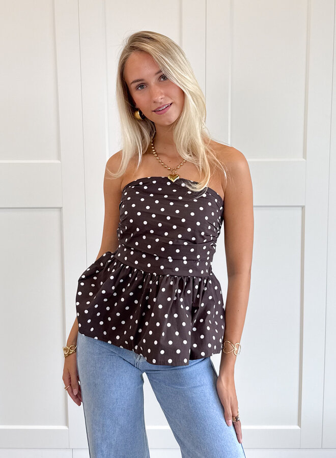 Strapless top Lola bruin