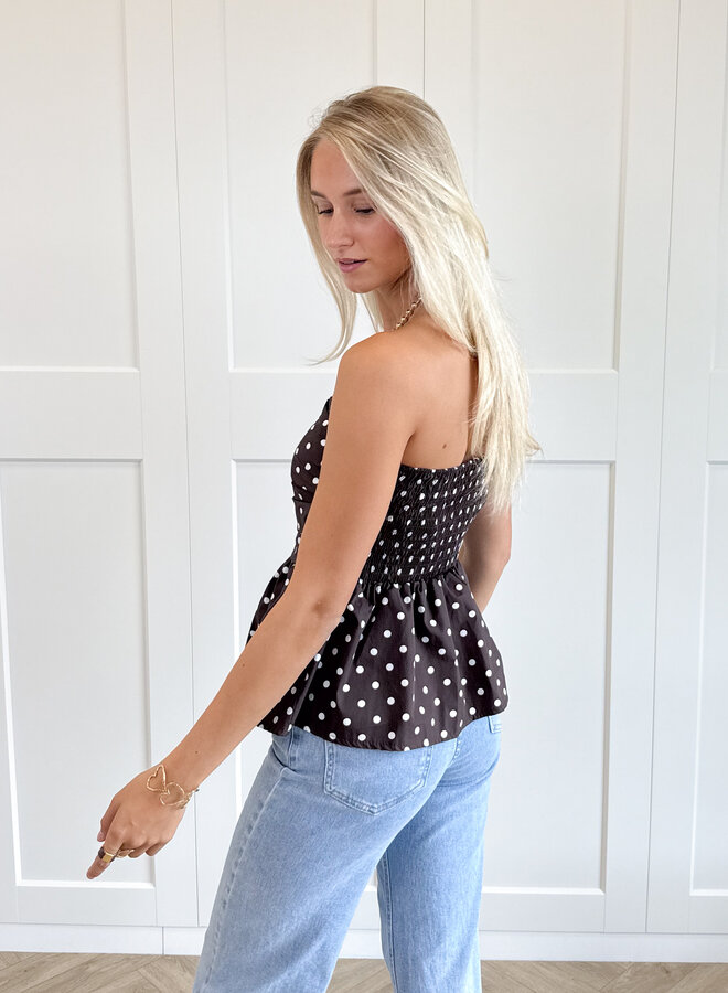 Strapless top Lola bruin