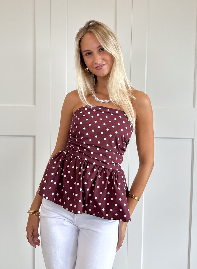 Strapless top Lola bordeaux