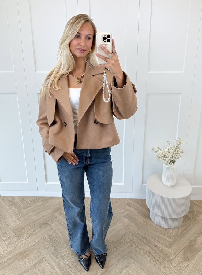 Trenchcoat jas Elena camel