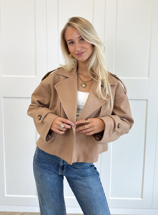 Trenchcoat jas Elena camel