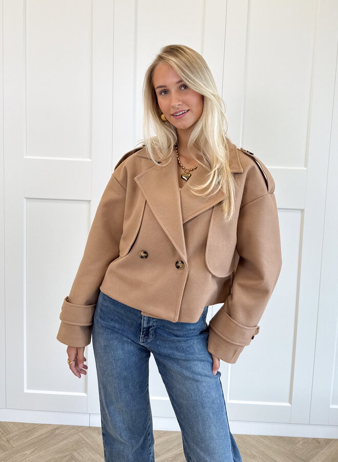 Trenchcoat jas Elena camel