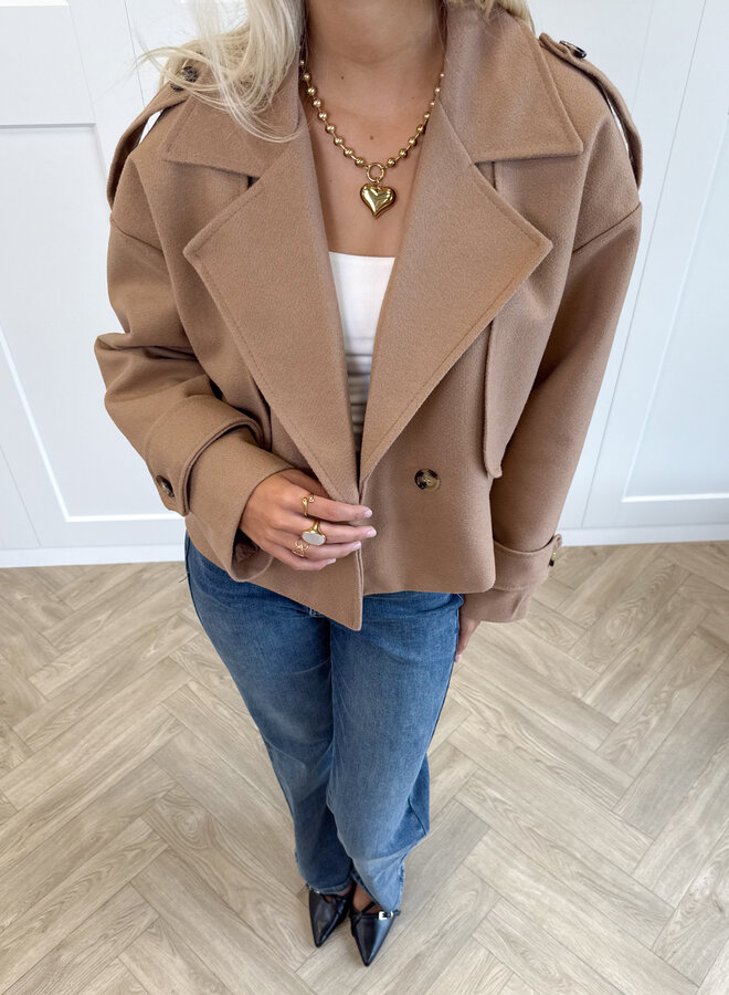 Trenchcoat jas Elena camel