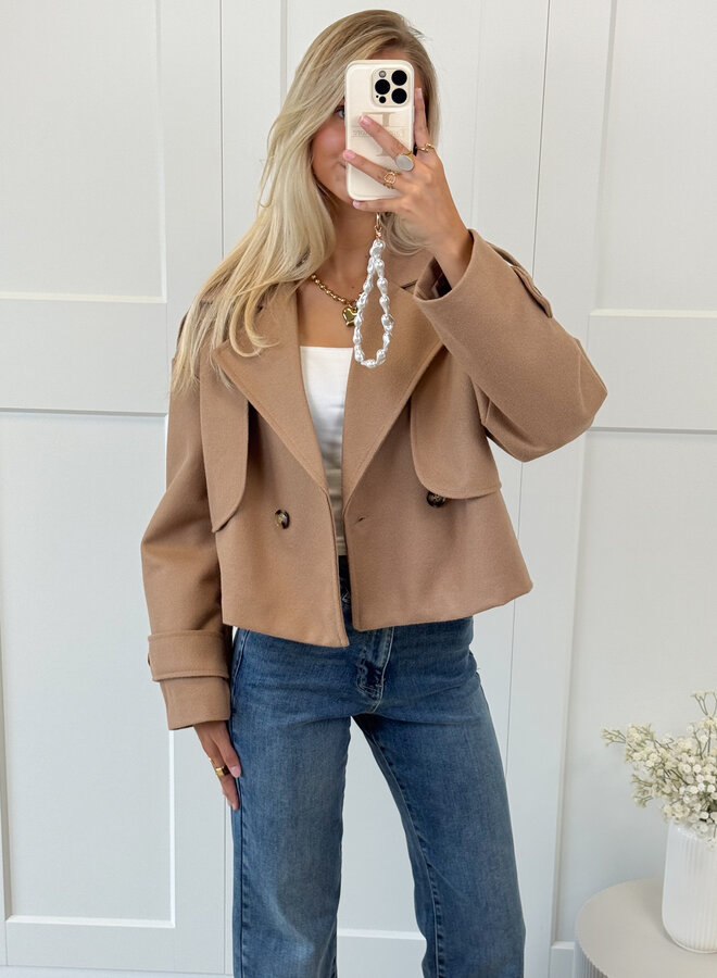 Trenchcoat jas Elena camel