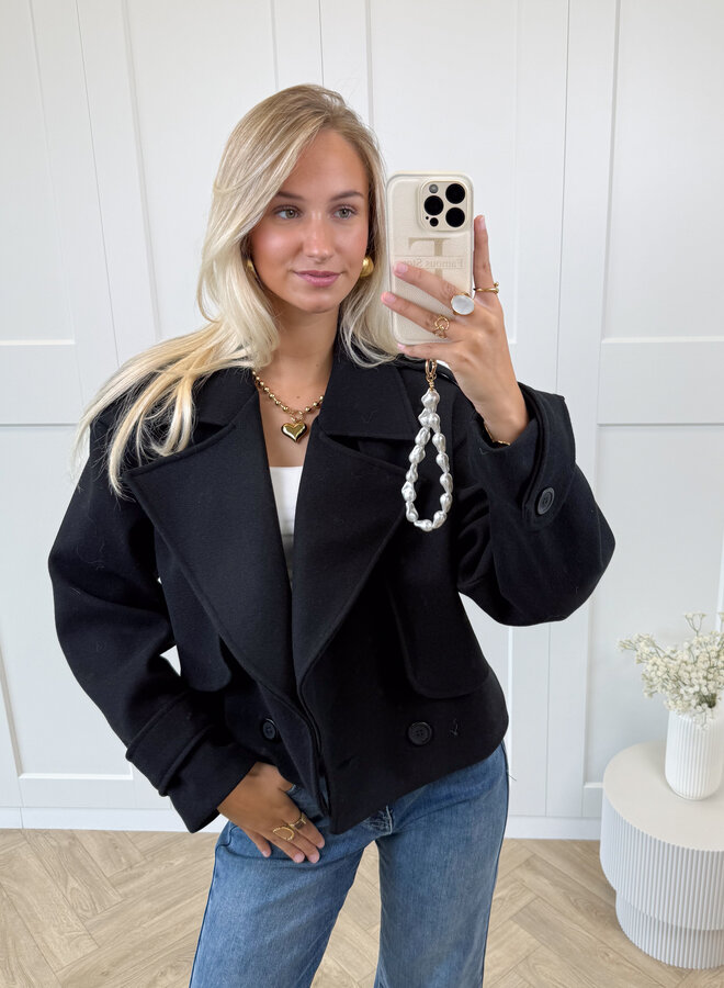 Trenchcoat jas Elena zwart