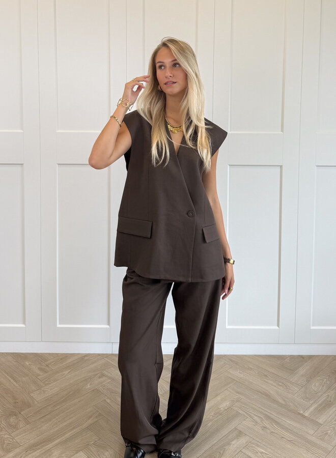 Pantalon Amélie bruin