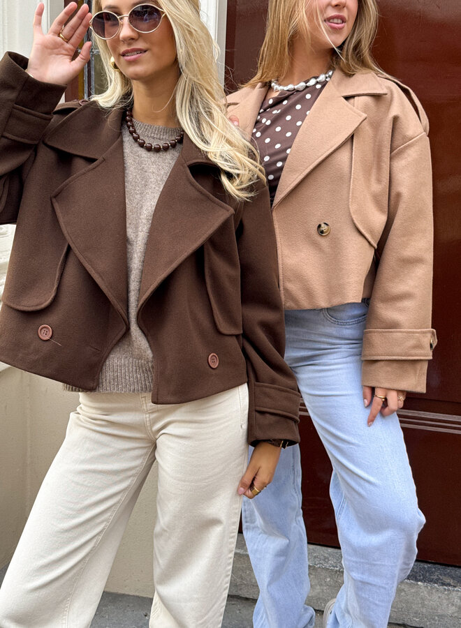 Trenchcoat jas Elena camel