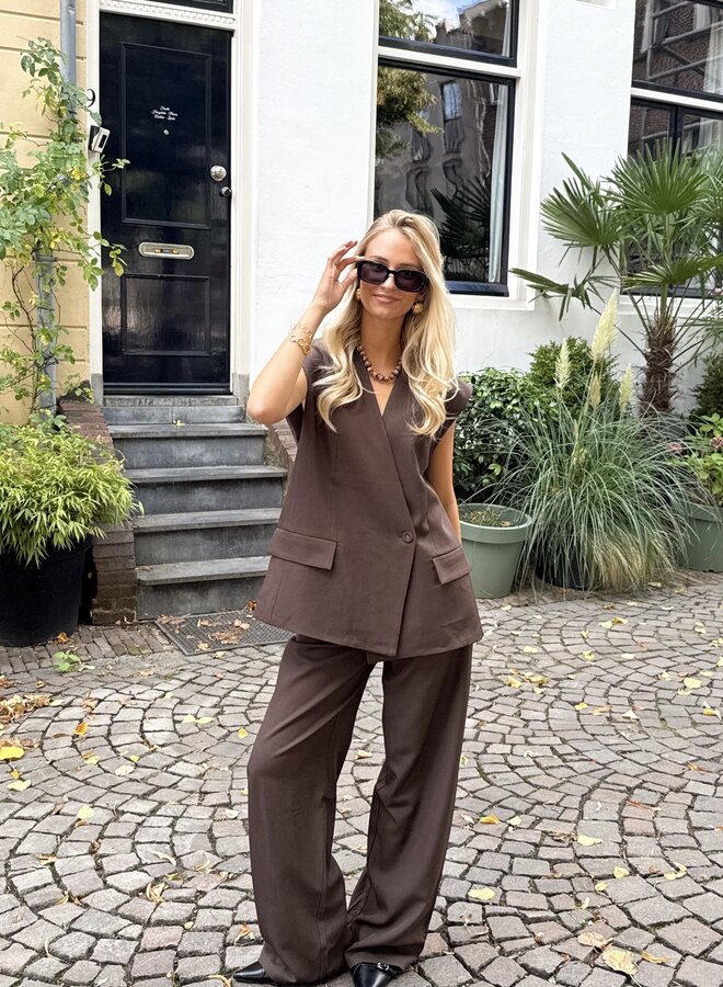 Pantalon Amélie bruin