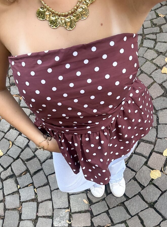 Strapless top Lola bordeaux