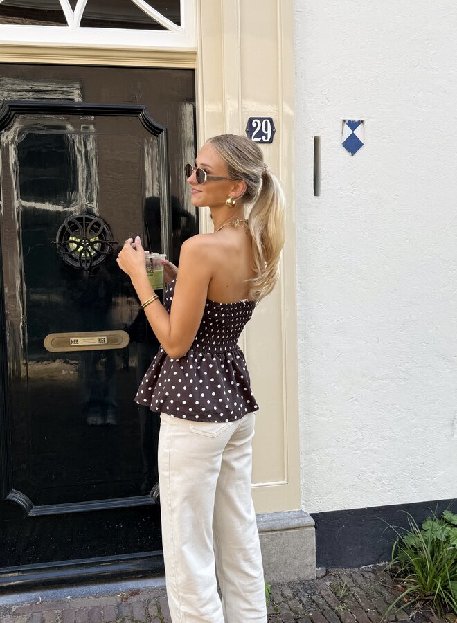 Strapless top Lola bruin