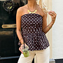 Strapless top Lola bruin