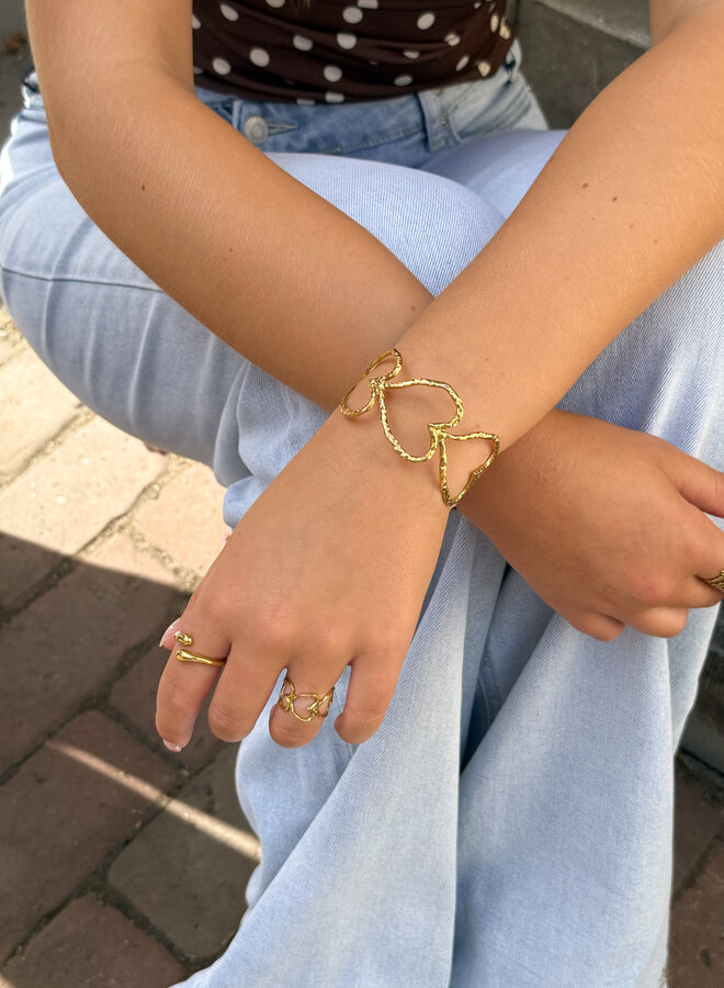 I Heart bangle armband