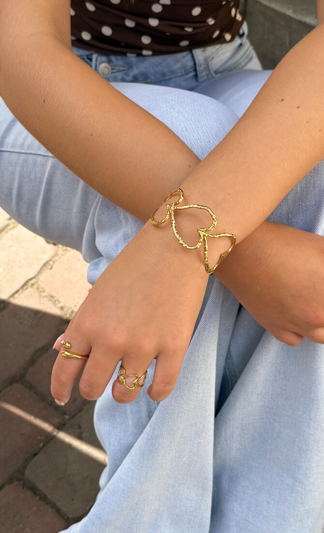 I Heart bangle armband