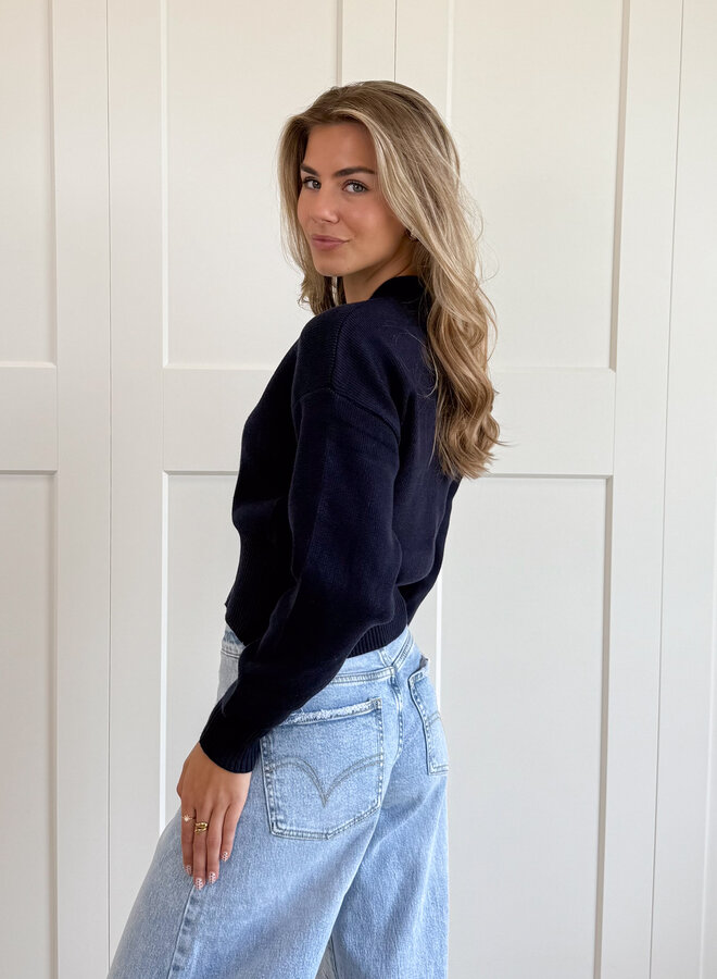 Zipper vest Zoë navy