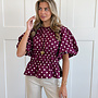 Top polkadots fuchsia