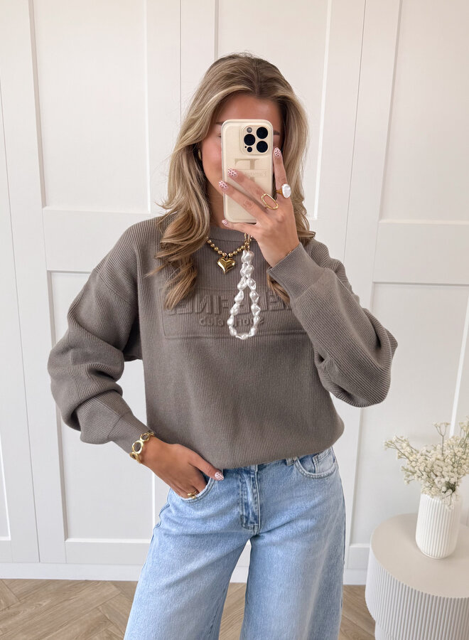 Trui Maren taupe