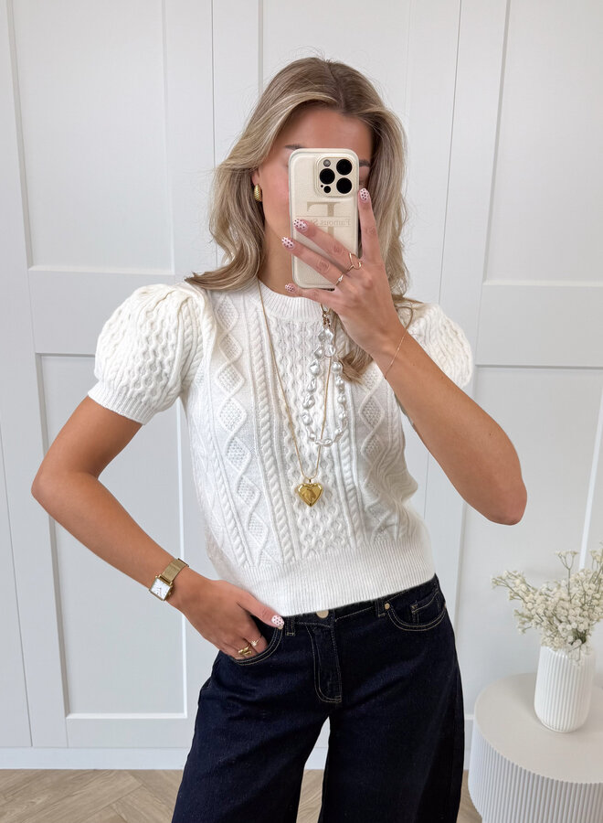 Knitted top Selena wit