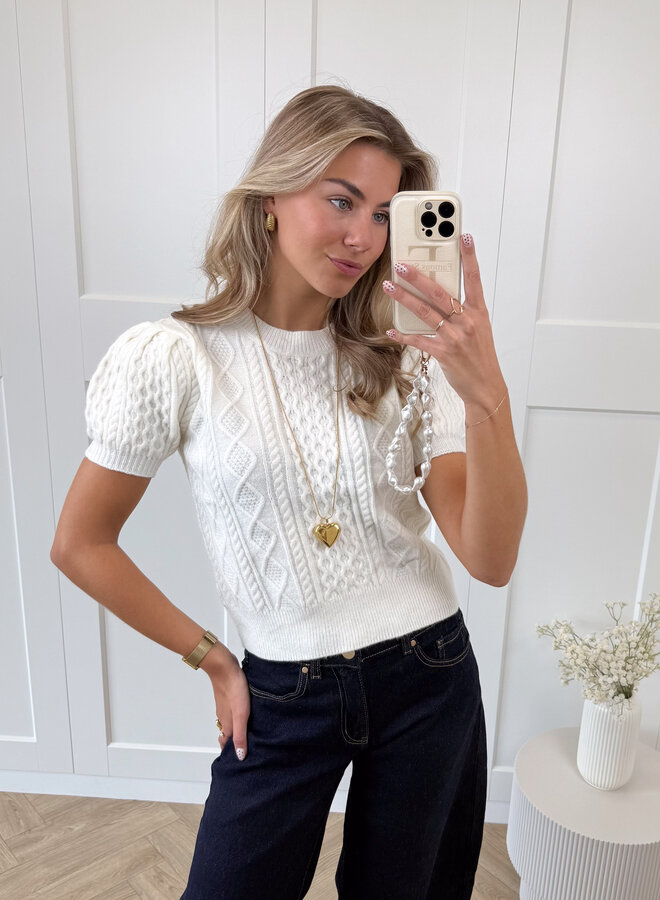Knitted top Selena wit