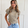 Knitted top Selena taupe
