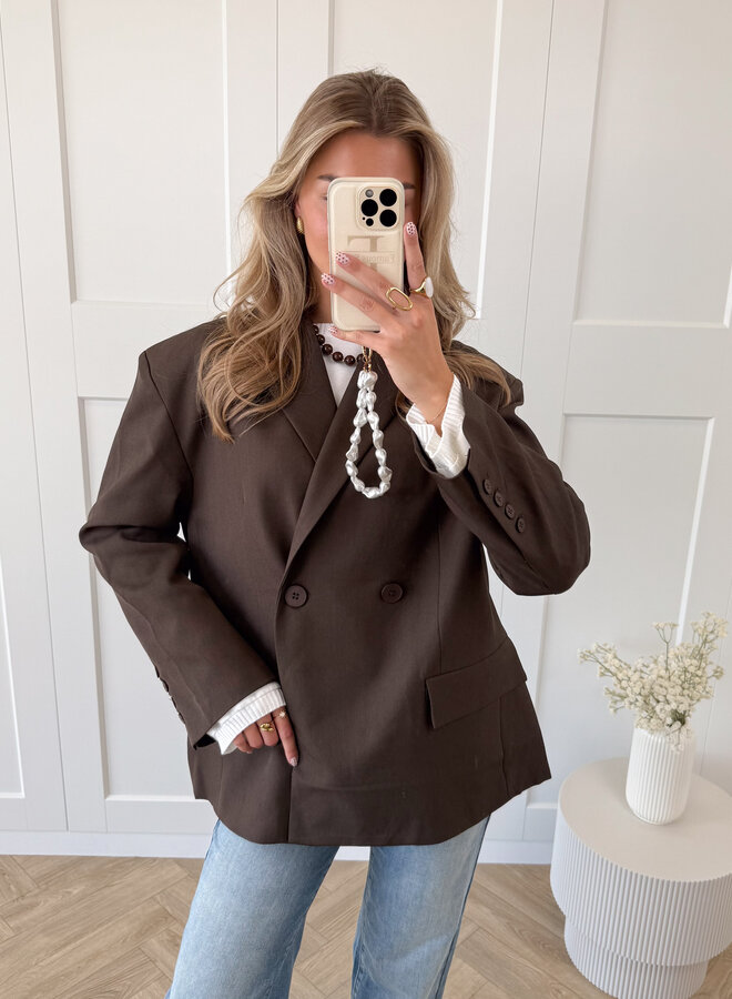 Oversized blazer Aveline bruin