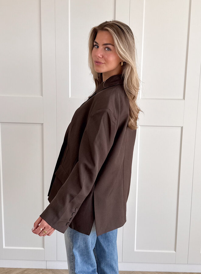 Oversized blazer Aveline bruin