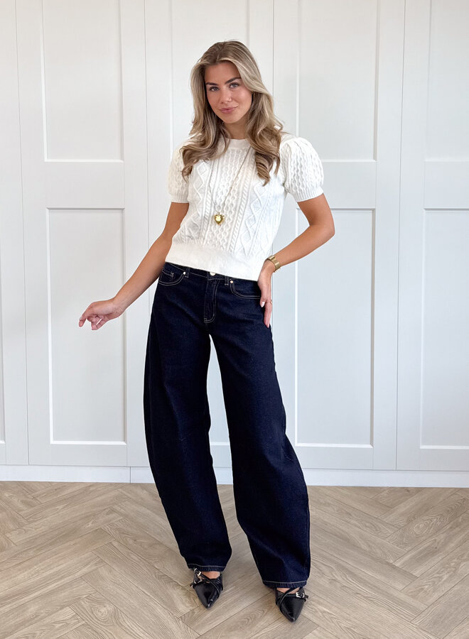 Jeans balloon Elina donkerblauw