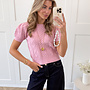 Knitted top Selena roze