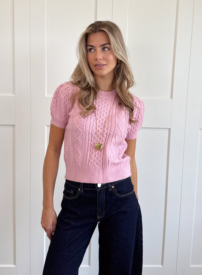 Knitted top Selena roze