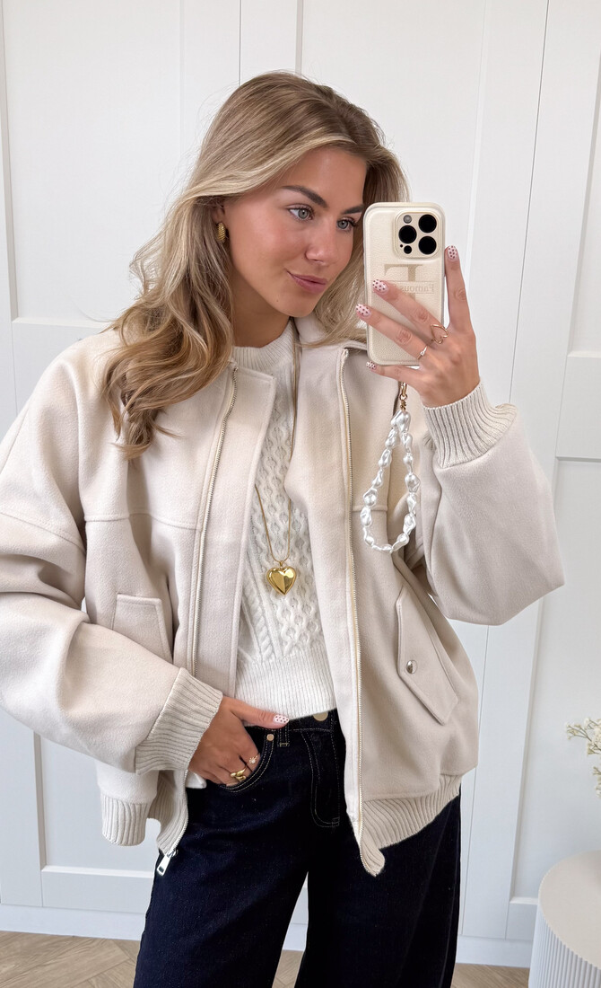 Bomberjas Taila beige