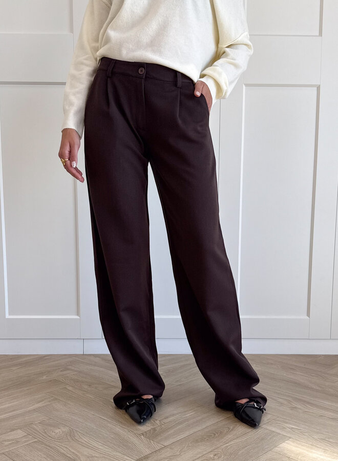 Pantalon low waist Steff bruin