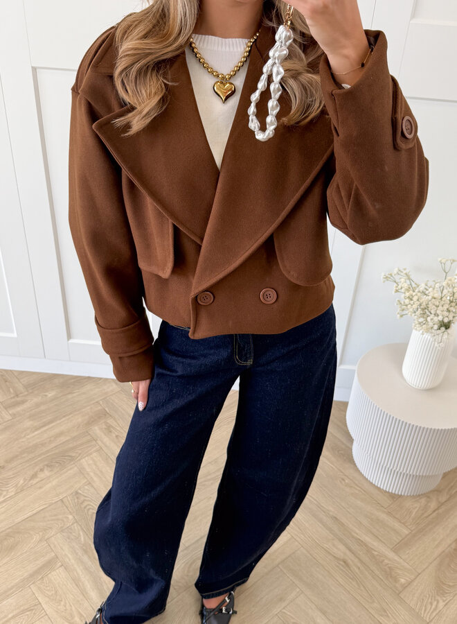 Trenchcoat jas Elena bruin