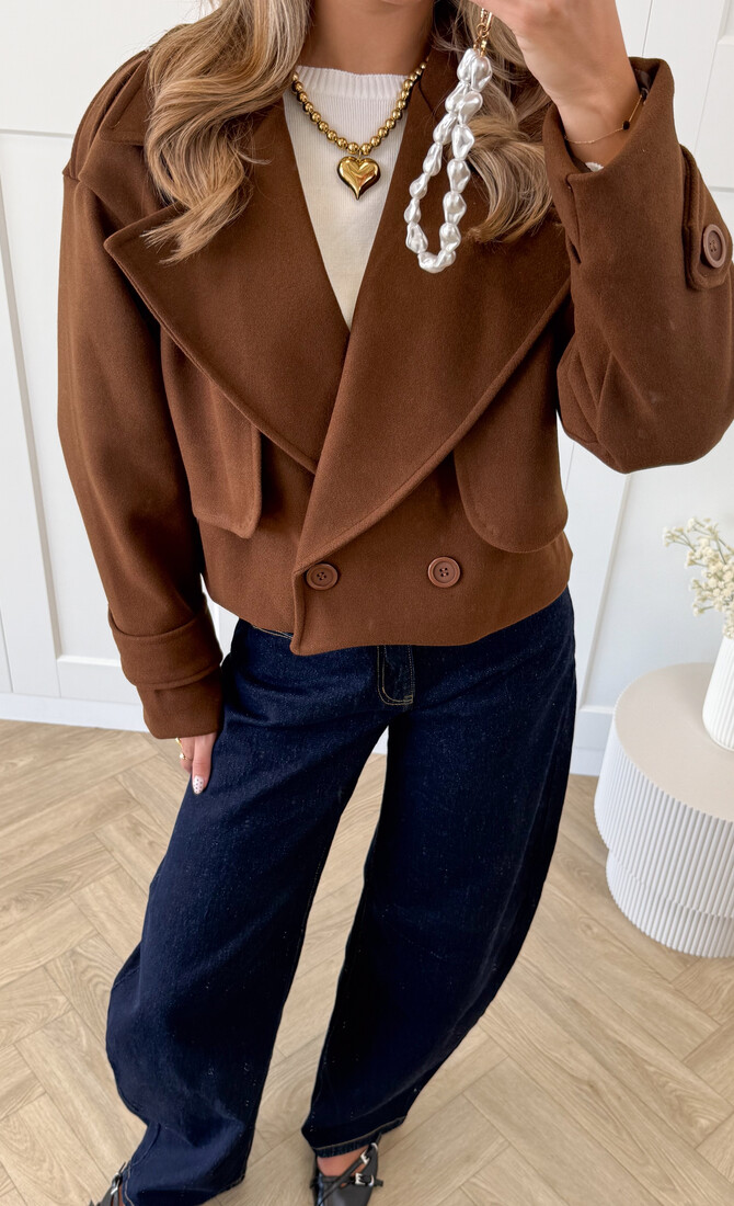 Trenchcoat jas Elena bruin