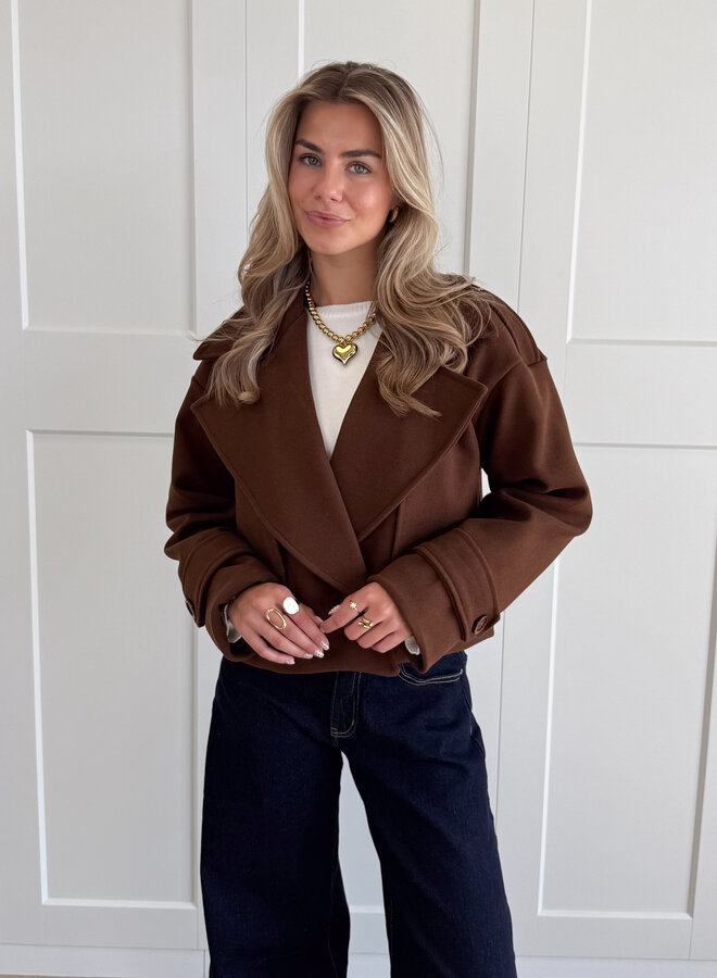 Trenchcoat jas Elena bruin