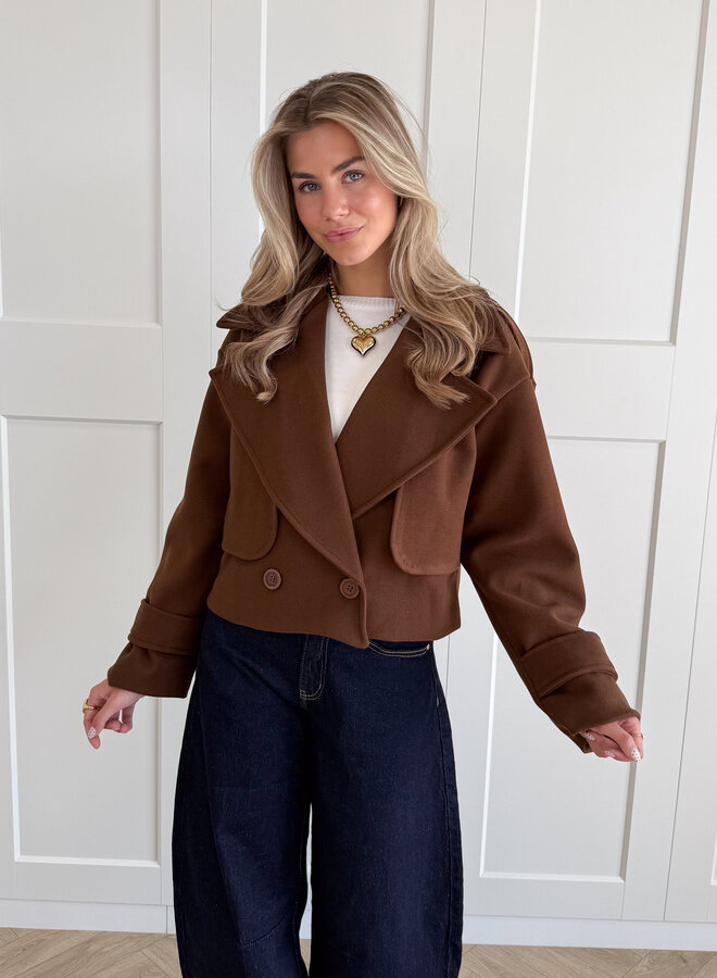 Trenchcoat jas Elena bruin