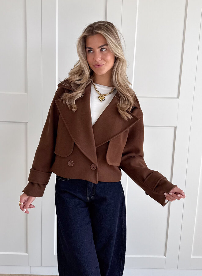 Trenchcoat jas Elena bruin