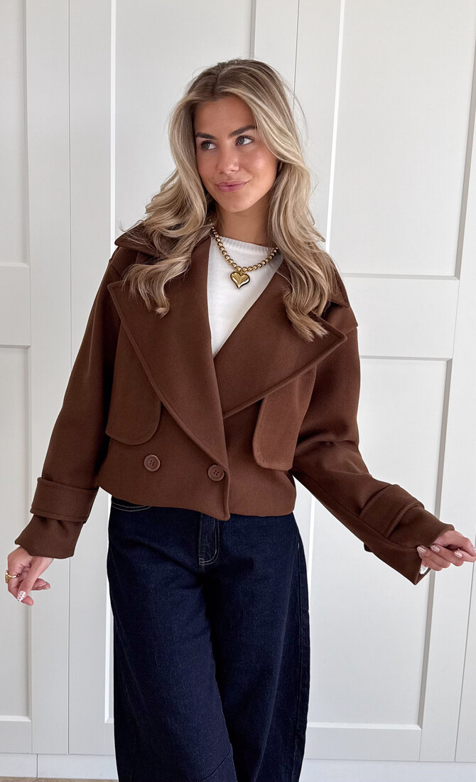 Trenchcoat jas Elena bruin