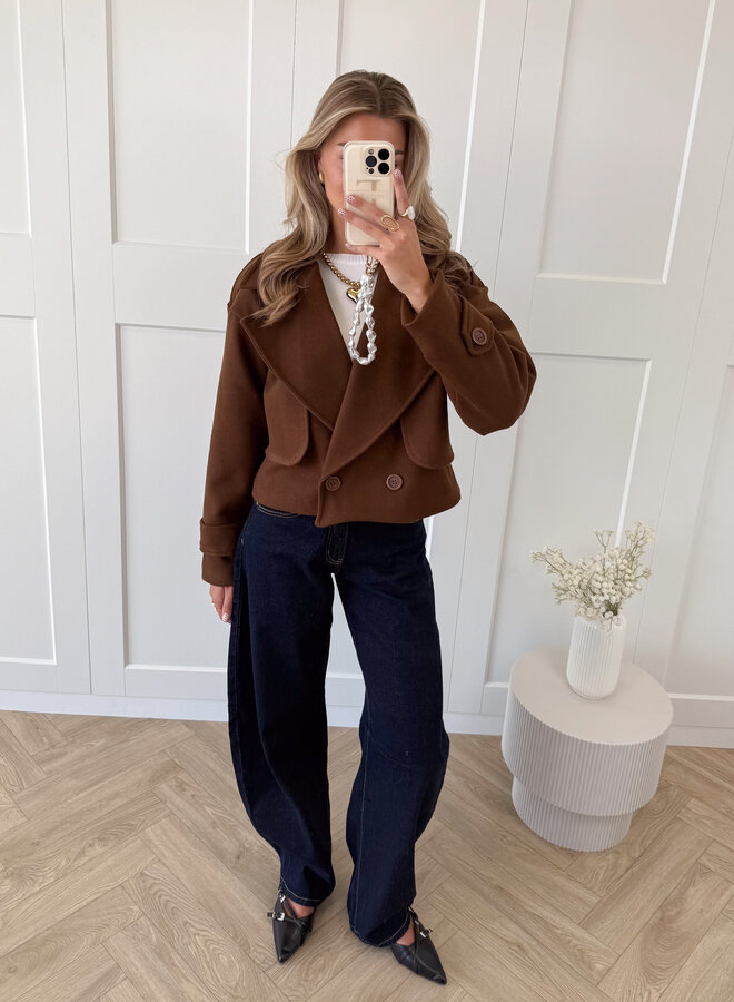 Trenchcoat jas Elena bruin