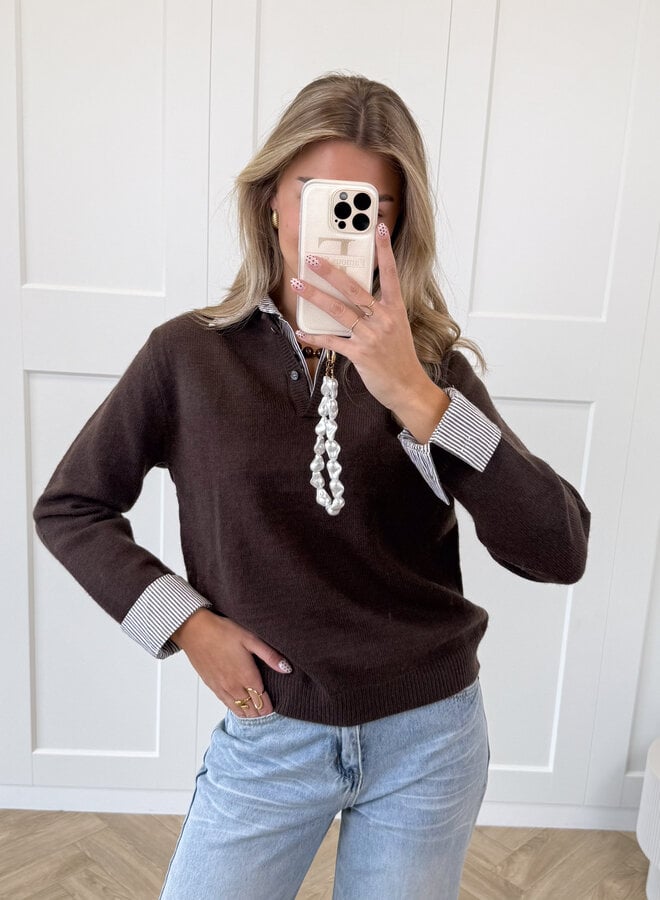 Sweater blouse Fiona bruin