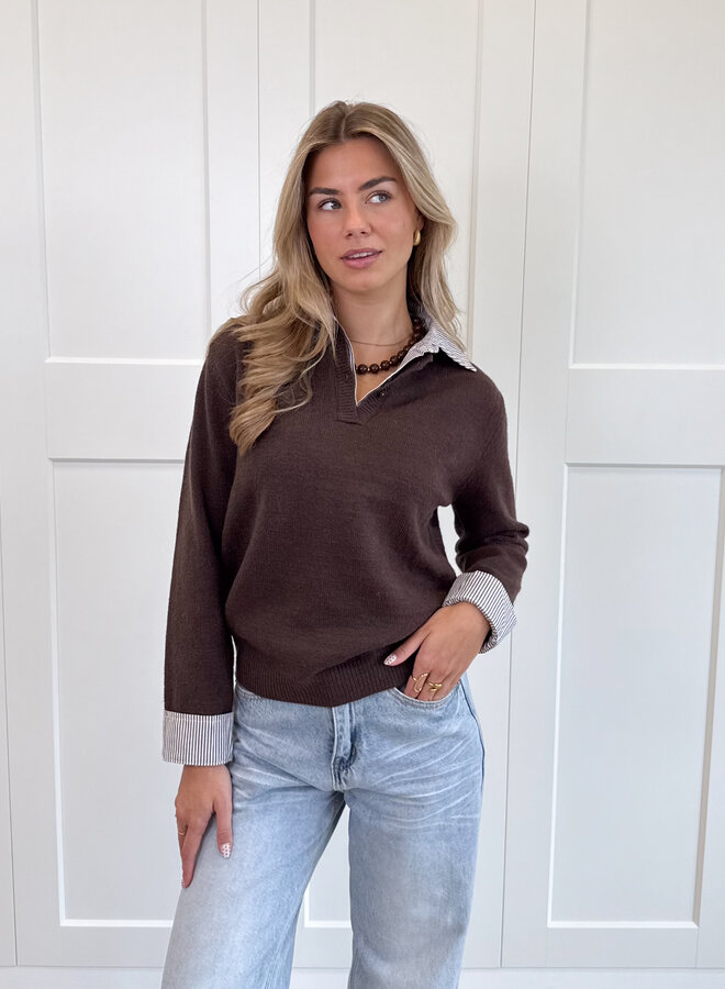 Sweater blouse Fiona bruin