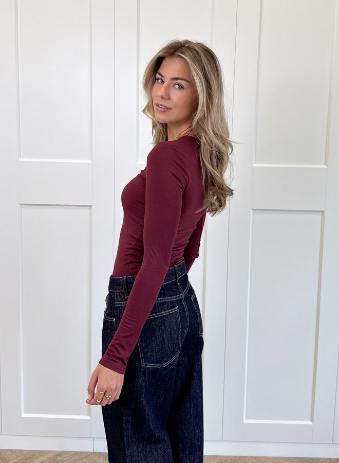 Basic Top Elise bordeaux