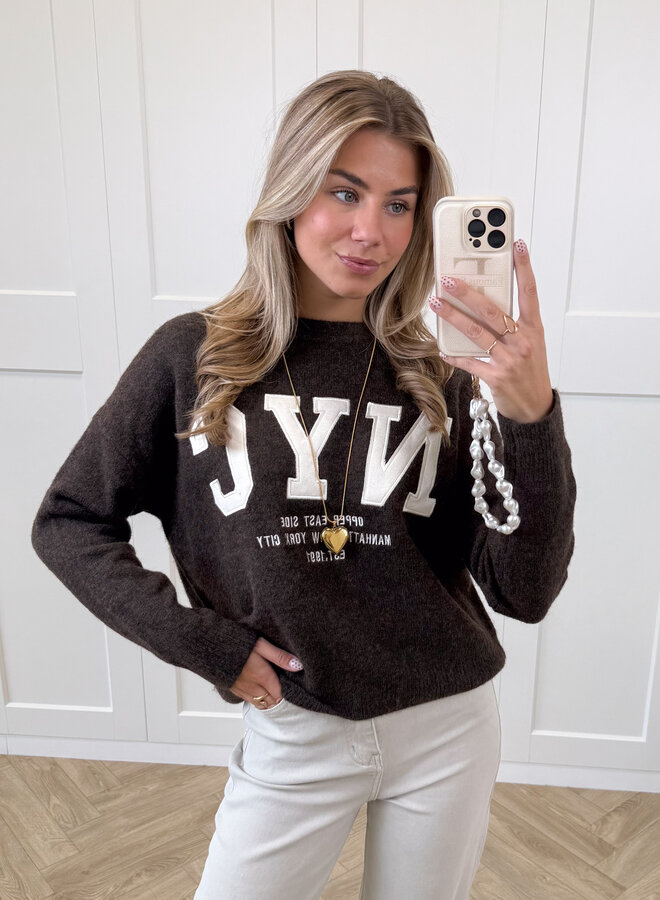 Trui NYC bruin