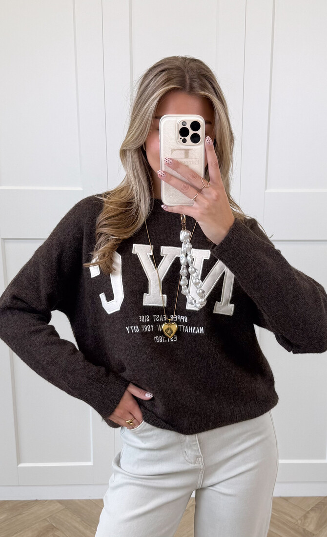 Trui NYC bruin