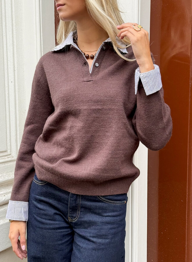 Sweater blouse Fiona bruin