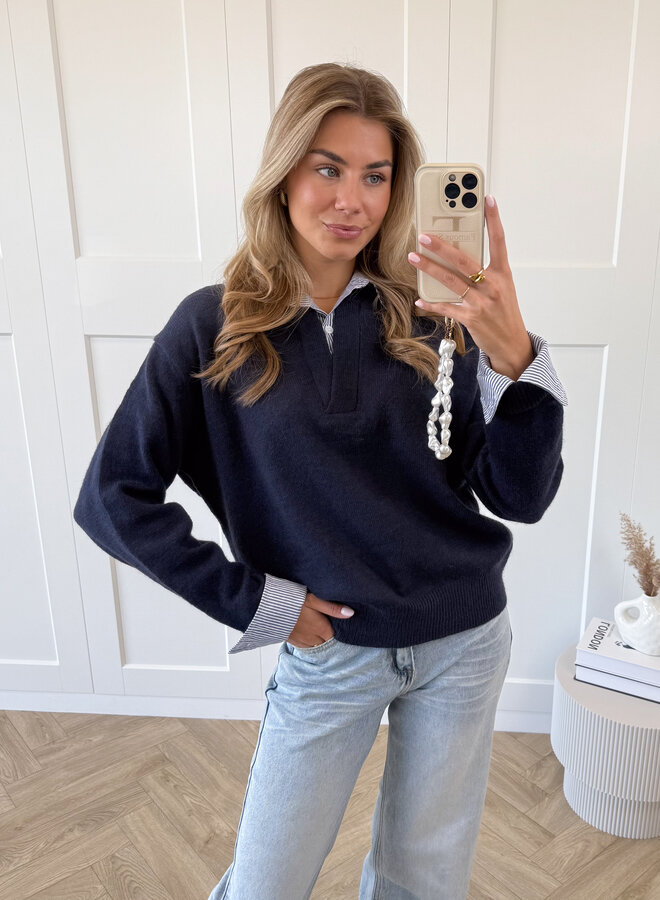 Sweater blouse Fiona blauw