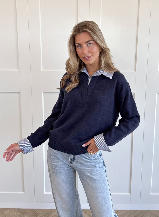 Sweater blouse Fiona blauw