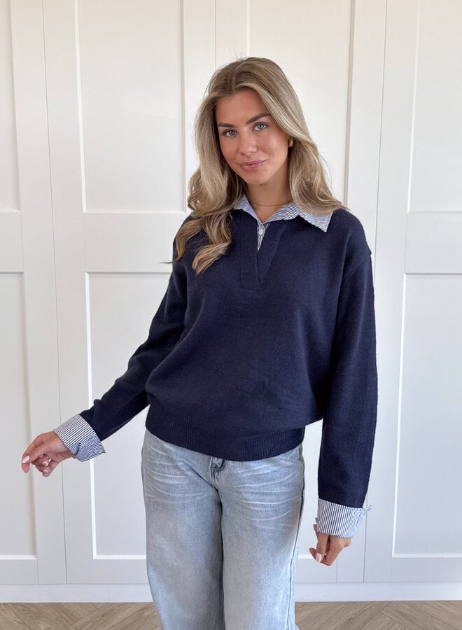 Sweater blouse Fiona blauw