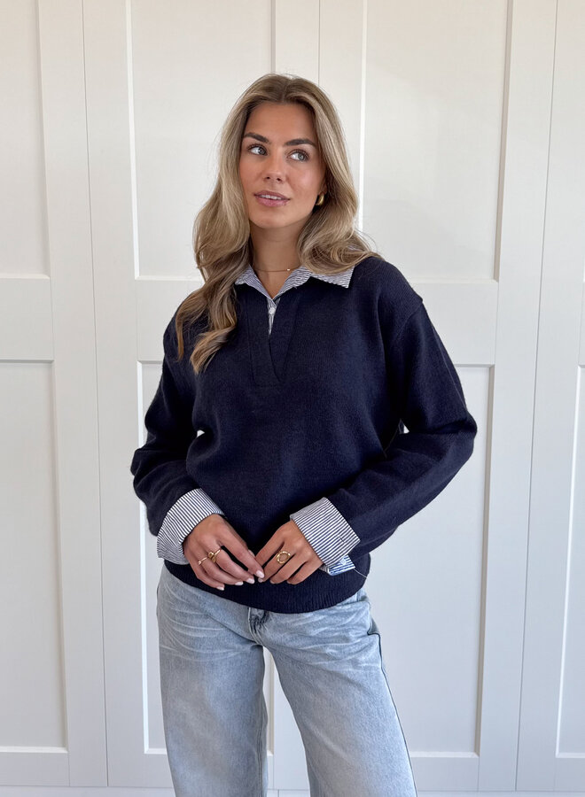 Sweater blouse Fiona blauw